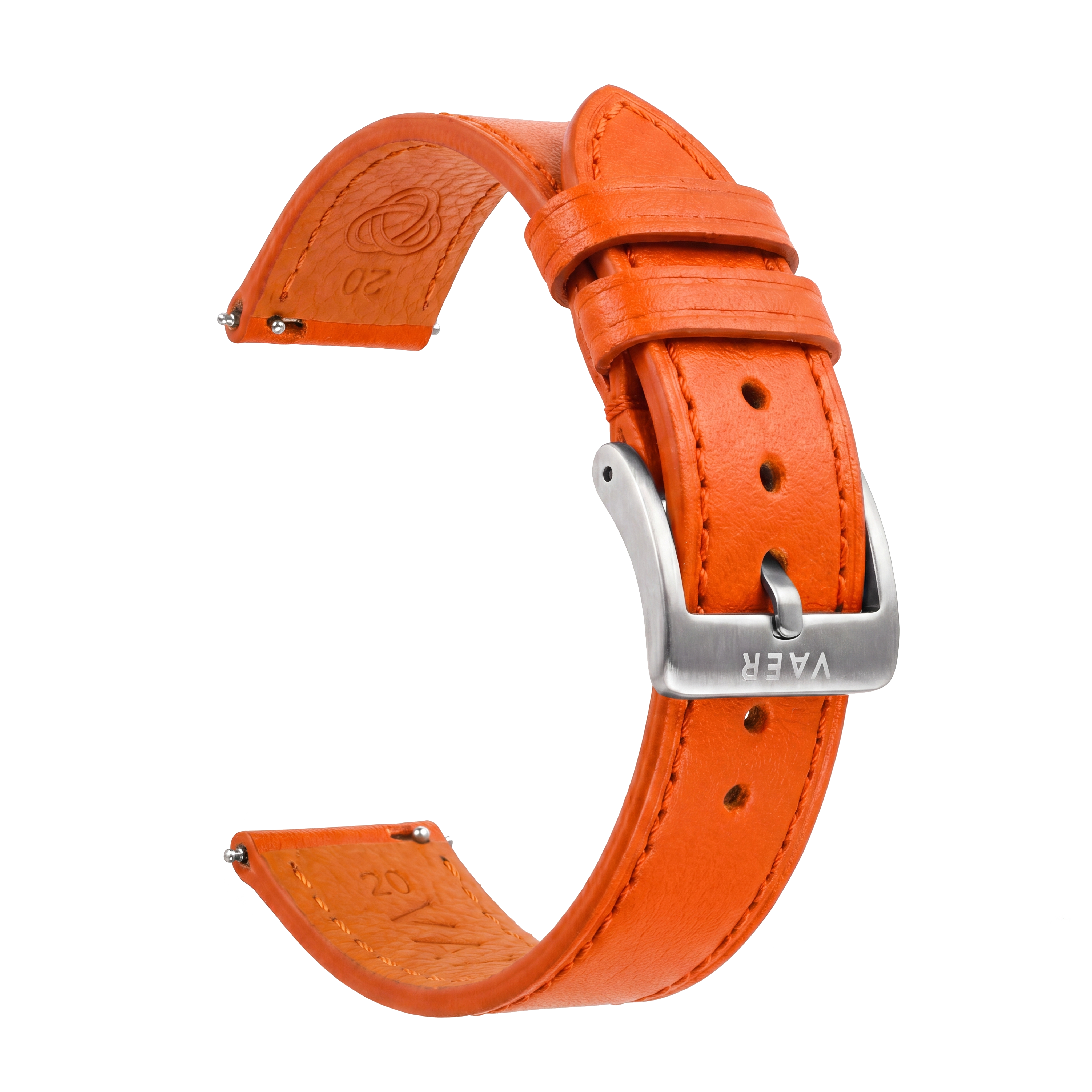 Orange Full Grain Leather Strap