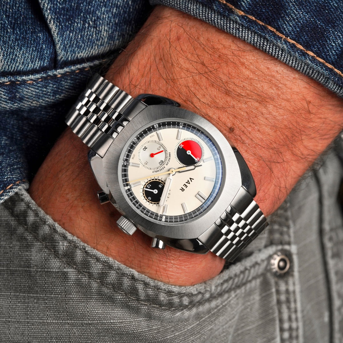 R1 Racing Chronograph Cream - 38mm USA