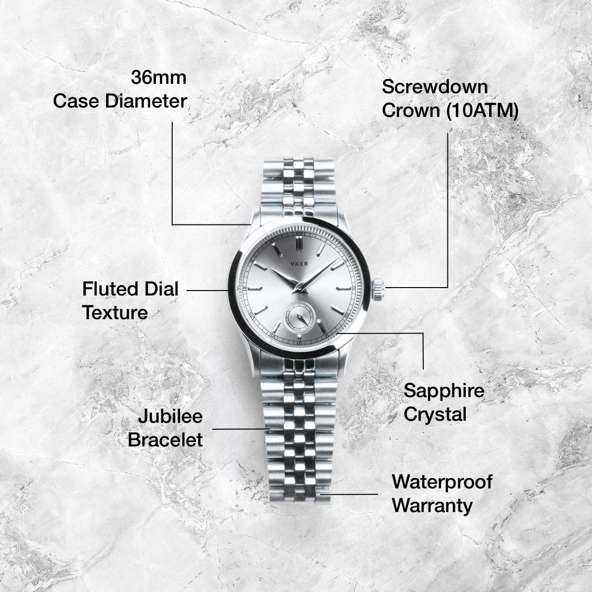 C1 Ceremony Silver - 34mm Quartz
