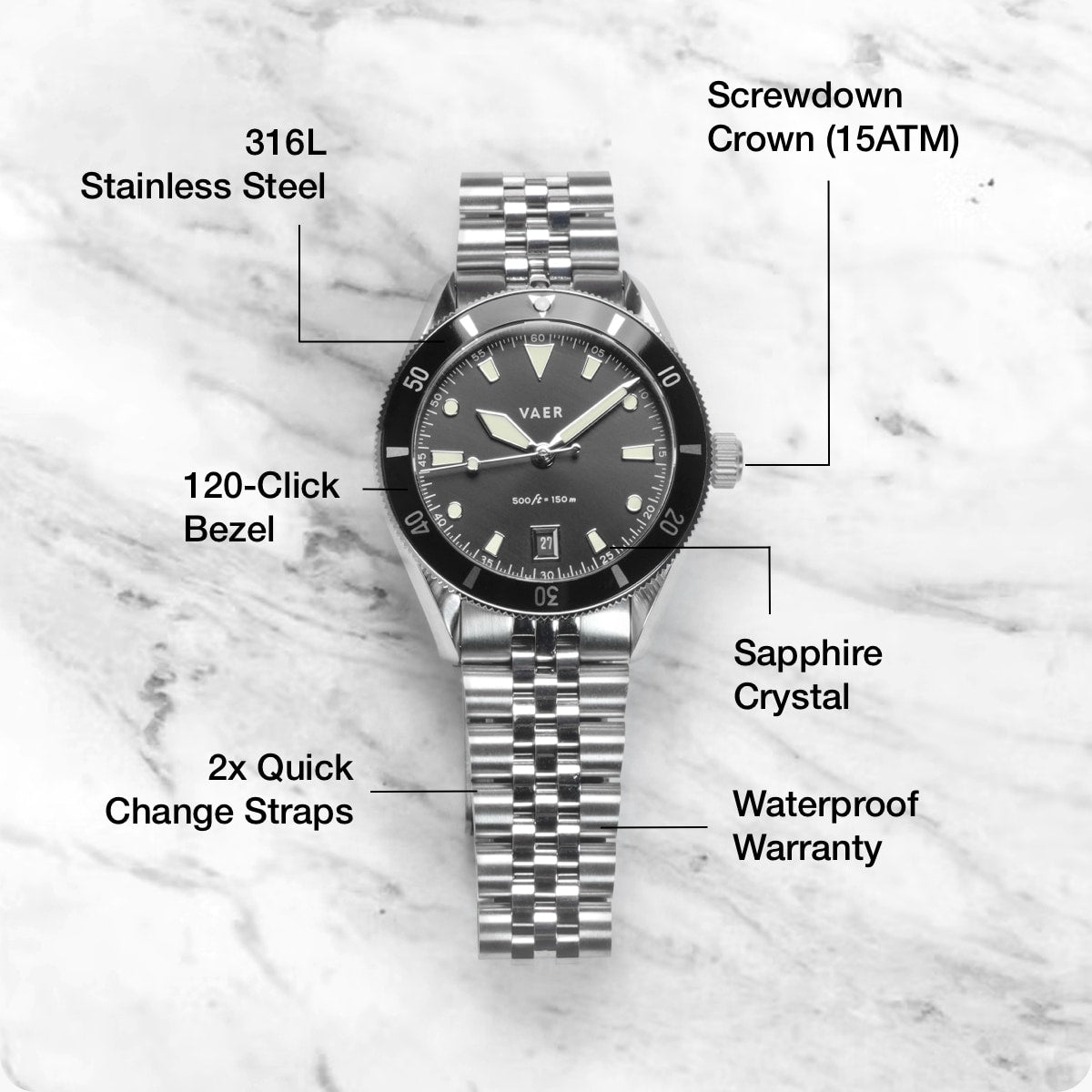 DS2 Meridian Black - Quartz 36mm