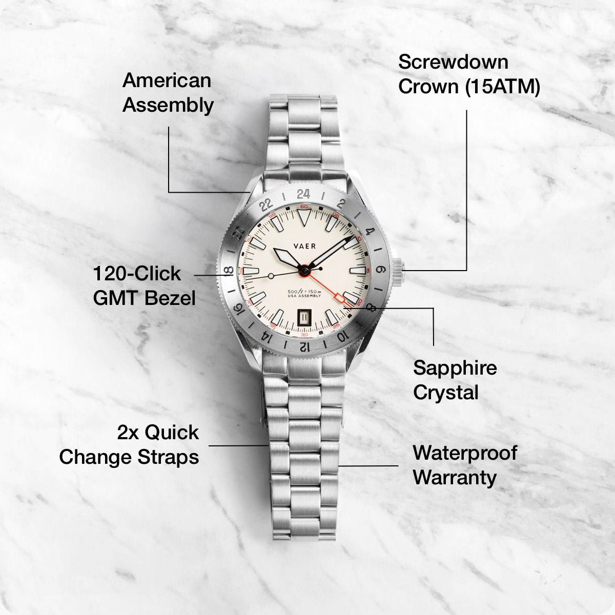 G2 Pacific Polar GMT - 39mm USA