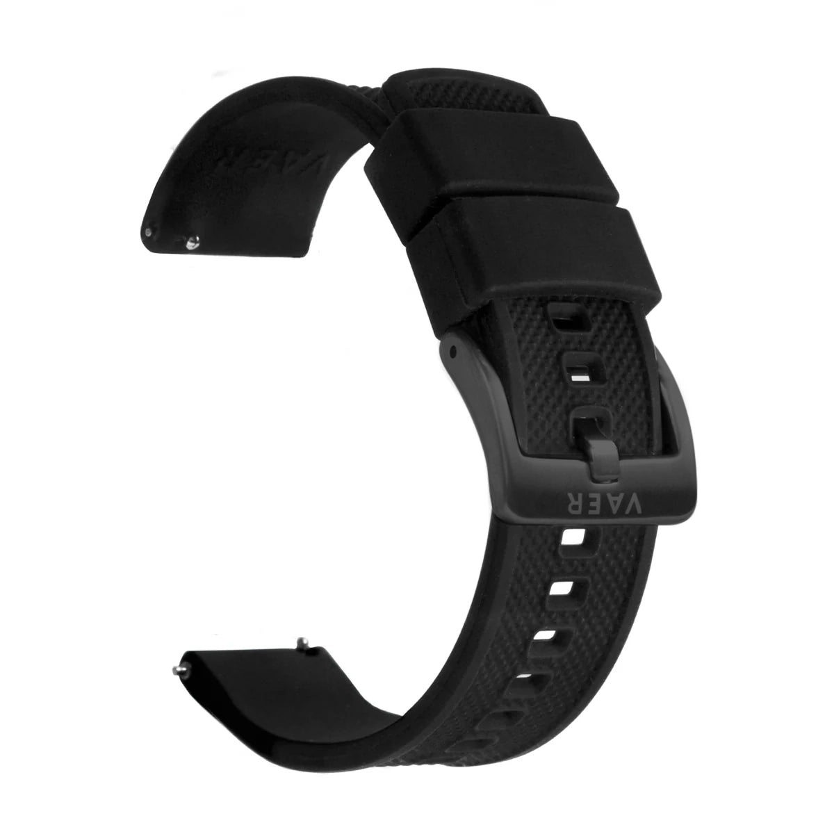 Black Silicone Ocean Strap With PVD Buckle
